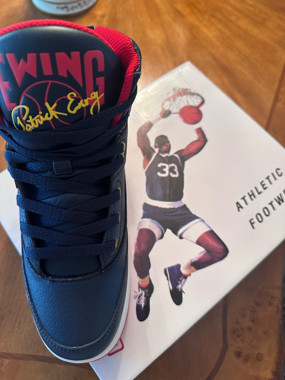 Patrick Ewing Kids' Navy and Red High-Top Sneakers